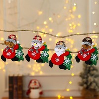 Ornements de Noël en tissu à suspendre, pendentifs Père Noël et Bonhomme de neige, décorations assorties pour arbre de Noël, pour la décoration de la maison et des fêtes.