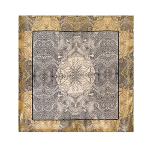 Écharpe carrée en polyester imprimée sur mesure, toutes tailles, design OEM, écharpe bandana effet soie, fabricant - Product Image 5