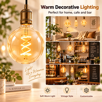 Lampe rétro sur mesure facile à installer, lampe Edison, ampoule à filament vintage, ampoule LED décorative pour la décoration de café et de restaurant
