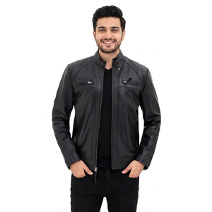 Veste en cuir pour homme tendance, entièrement personnalisée, légère, facile à porter, respirante, confortable, veste en cuir pour homme - Product Image 1