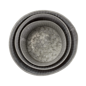 Lot de 3 boîtes en métal de style rustique Primitives en métal galvanisé et bois pour décor de cuisine à la maison Pot de fleur - Product Image 5