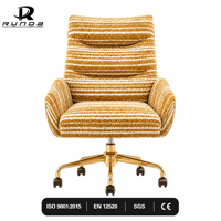 Chaise de bureau à dossier haut, chaise de bureau ergonomique, tissu moderne, pivotante, pour la maison, le bureau, le salon