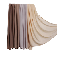 Foulard Hijab en rayonne de qualité supérieure pour femmes grande taille léger couleur unie solide coton musulman Modal châle enveloppement