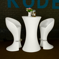 Table de bar portable lumineuse, meubles LED imperméables pour boîte de nuit, table haute de cocktail illuminée, meubles LED pour club, vente en gros