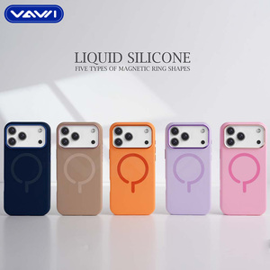 Vawi S010 ống kính kim loại khung Silicone lỏng trường hợp bán buôn cho Iphone 17 Pro từ Silicone trường hợp cho iPhone 11 ~ 17 Pro Max - Product Image 2