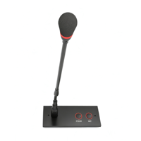 Microphone de conférence encastrable pour table, unité de président et de délégué avec fonction de vote optionnelle pour système de conférence filaire
