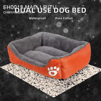 Coussin-lit pour animaux de compagnie rectangulaire, économique, toutes saisons, motif animalier, 100% coton, amovible, lavable, double usage, pour chien et chat