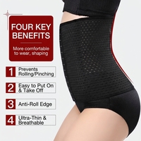 Body gainant abdominal respirant et sans couture avec six rangées de crochets pour le contrôle du ventre post-partum et l'amincissement de la taille