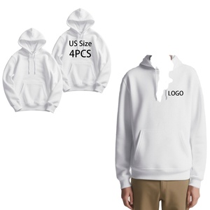 Sweat-shirt unisexe avec logo personnalisé, 100% polyester, sublimation, blanc, à capuche, surdimensionné, pour hommes - Product Image 1