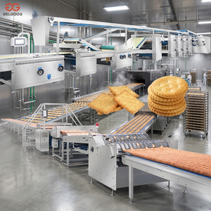 สายการผลิตบิสกิตอัตโนมัติเต็มรูปแบบ เครื่องทำบิสกิตแข็งและบิสกิตนิ่ม เครื่องจักรแปรรูปบิสกิตโซดาแครกเกอร์และบิสกิตแซนวิช - Product Image 1