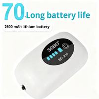 Pompe à oxygène Songbao ultra-silencieuse, écologique, rechargeable par USB, 5W, alimentée par batterie au lithium, en plastique, pour aquarium, maison, pêche en plein air