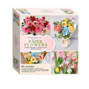 Custom Kids DIY <strong>Paper</strong> Flower <strong>Making</strong> <strong>Kit</strong> Make Your Own <strong>Paper</strong> Flower Toys Set Creative Children Arts and Crafts - Product Image 1