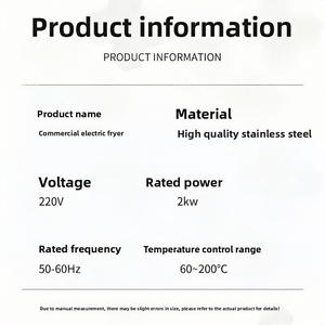 Freidora Eléctrica Comercial Pequeña <span class=keywords><strong>de</strong></span> Cilindro Simple/Doble con Filtrado <span class=keywords><strong>de</strong></span> Aceite para Papas Fritas y Pollo Frito, con Temperatura Constante - Product Image 3