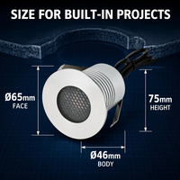 Projecteur LED encastré au sol anti-éblouissement Hexcell Mesh 5W DC12-24V haute puissance pour extérieur, éclairage vertical de façade de place D65-FW