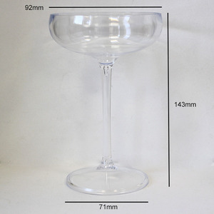 Verre à cocktail 64 oz en plastique PP incassable, style américain, pour vin rouge, cocktail, fête, design moderne - Product Image 2