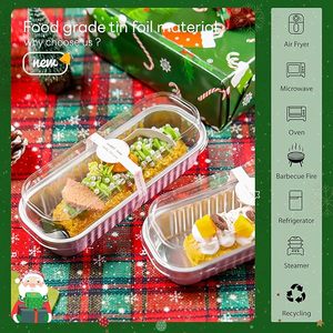 Confezione da 50 Mini Teglie con Coperchi e Cucchiai, Teglie Rettangolari in Alluminio per Pane, Mini Stampi per Panini e Contenitori per Alimenti con Coperchi - Product Image 6