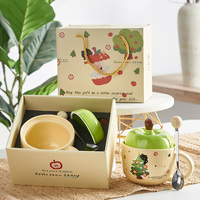 Ensemble tasse à café et soucoupe en céramique de Noël, logo personnalisé, boîte cadeau, vente en gros