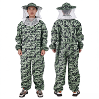 Combinaison de travail professionnelle imperméable pour apiculteur avec capuche en maille ventilée, fermeture éclair sur le devant, protection intégrale durable pour l'apiculture