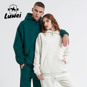 Sudadera con capucha de algodón 100% para hombre, logotipo estampado personalizado, ajuste holgado, peso pesado, patrón sólido de gran tamaño, forro de temporada de otoño lavado - Product Image 1