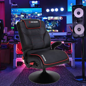 Chaise <span class=keywords><strong>de</strong></span> <span class=keywords><strong>jeu</strong></span> VANBOW <span class=keywords><strong>X</strong></span> <span class=keywords><strong>Rocker</strong></span> avec appui-tête + haut-parleurs sans fil intégrés + caisson <span class=keywords><strong>de</strong></span> basses dans le dossier - Product Image 1