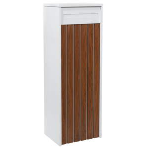 Modern Style Free Standing Secure Mail Drop <strong>Box</strong> Waterproof Outdoor Home Metal Parcel Delivery Lock Rustproof White <strong>Wood</strong> for <strong>Post</strong> - Product Image 1