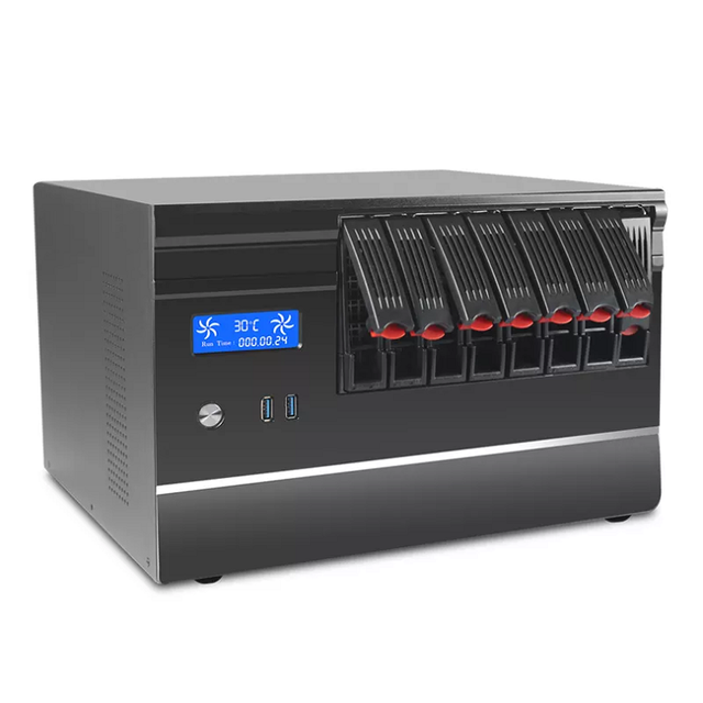Network Storage Cloud NAS 8Bay Case Nas Enclosure Rackmount Server Case With Temp Screen