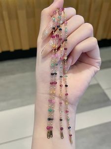 Xinfly 18K Gold and Colored Sapphire Jewelry Set <b>Cute</b> Style Necklace and <b>Bracelet</b> for Ladies Women for Party Birthday - Product Image 5