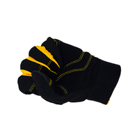 Gants de travail de sécurité pour mécaniciens à excellente adhérence, antidérapants, respirants, compatibles avec les écrans tactiles, en cuir et tricot, protection complète des doigts