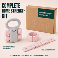 Kit d'entraînement complet pour le corps, haltères et kettlebells 2-en-1 et poids portables, entraînement de force à domicile, fournisseur OEM