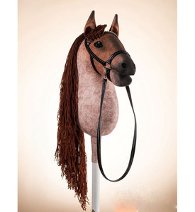 Cheval à Bâton En Peluche 100 Cm Avec Sons Réalistes - Jouet D'Équitation Pour Enfant, Cadeau Anniversaire Halloween