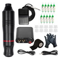 Nouvelle usine Kit de tatouage complet sans fil alimentation encres cartouche aiguilles Interface cc ensemble de Machine à tatouer rotative professionnelle