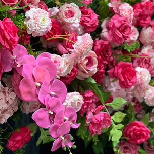 Realistic Purple and Light Pink Silk <b>Artificial</b> Roses Hydrangeas Large Wedding Entrance Backdrop Romantic Event Venue Decoration - Product Image 4