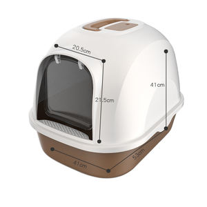 Atacado personalizado animal de estimação limpo produtos grande espaço plástico gato caixa durável areia do gato do banheiro - Product Image 2