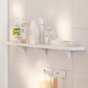 Étagère de rangement pour salle de bain GREENSIDE sans perçage - étagère plate, étagère suspendue pour salle de bain, planche de rangement pour cuisine, combinaison - Product Image 3