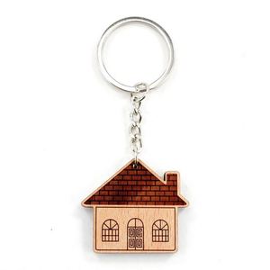 Porte-clés de Noël en bois, décoration en bois, pendentif cerf, porte-clés créatif pour sapin de Noël, accessoires en bois - Product Image 4