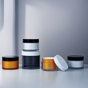 Tarro de plástico PET de pared gruesa Sweet Cosmetics de 4oz, 5oz, 6oz, transparente, para bálsamo limpiador, con tapas negras mate para discos de limpieza facial. - Product Image 5