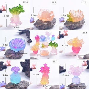 Prodotto di Tendenza 2026: Decorazione per Acquario in Resina Luminosa al Buio, Corallo Vibrante, Submarine Core Azure Reverie, Stile Cottagecore - Product Image 2