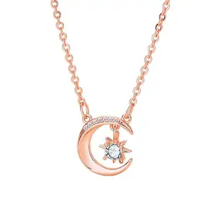 Collier étoile lune polyvalent Premium mode coréenne Simple collier chaîne cadeau saint-valentin vente en gros