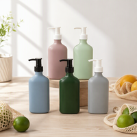 Botol Kaca Pompa Lotion Berwarna Matte dengan Tutup Ulir Berlapis Sablon untuk Sabun Tangan, Sampo, Sabun Mandi, Cairan Kosmetik