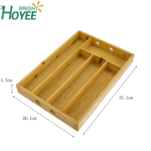 Hot Sale <strong>Matsuki</strong> Kitchen Cutlery Tray Utensil Drawer Organizer Storage with Dividers 5 Roomy Spaces - Product Image 4