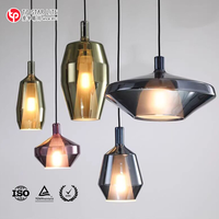 Luminaire suspendu décoratif, design moderne rond personnalisé, lampe pour salon, lustres multicolores soufflés à la main, luminaires suspendus au plafond