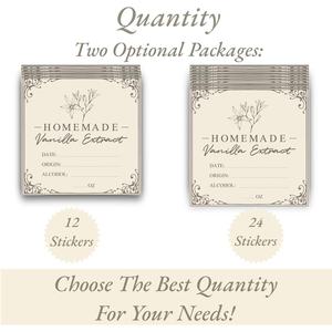 Étiquettes d'extrait de <span class=keywords><strong>vanille</strong></span>, autocollants carrés pour extrait de <span class=keywords><strong>vanille</strong></span> fait <span class=keywords><strong>maison</strong></span>, autocollants cadeaux de Noël - Product Image 4