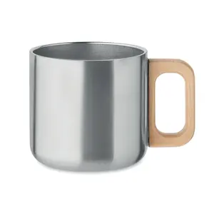 Tazza a doppio strato in acciaio, merchandising sostenibile - Product Image 3