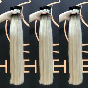 Extensiones de Cabello Humano con Cutícula Alineada 6/613 <span class=keywords><strong>Rubio</strong></span> con Raíz Degradada, Extensiones de Cabello Humano Brasileño al por Mayor - Product Image 1
