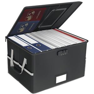 Custom <b>Collapsible</b> Fiberglass Fireproof Safe Bag Money <b>Storage</b> <b>Box</b> Office Zipper File Document <b>Box</b> <b>Storage</b> Organizer with Lock - Product Image 1