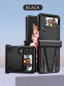 Funda de teléfono móvil <span class=keywords><strong>a</strong></span> prueba de golpes para <span class=keywords><strong>Samsung</strong></span> Z flip 4, con soporte para teléfono - Product Image 5