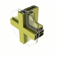 Dinding Tirai Kaca Aluminium Kedap Suara Modern dengan Kaca Tempered Ganda Desain Ramah Lingkungan untuk Fasad Kantor & Komersial