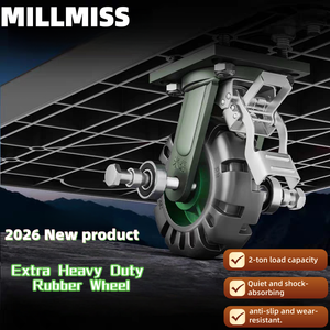 Roue pivotante à profil bas en caoutchouc massif de 6 pouces, 12 pouces, 10 pouces, roues de remorque, roues pivotantes – Prix usine - Product Image 1