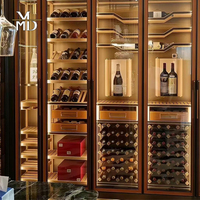 Refrigerador Enfriador de Vino de Acero Inoxidable de Lujo Personalizado para Sala de Estar Moderna, Gabinete de Vino de Doble Zona para 300 Botellas