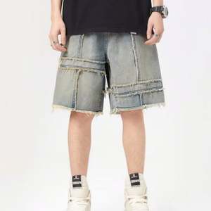 Vente en gros Short en jean été confortable coupe droite coupe ajustée décontracté pour hommes Short en jean coupe régulière décontracté avec poche pour hommes - Product Image 1